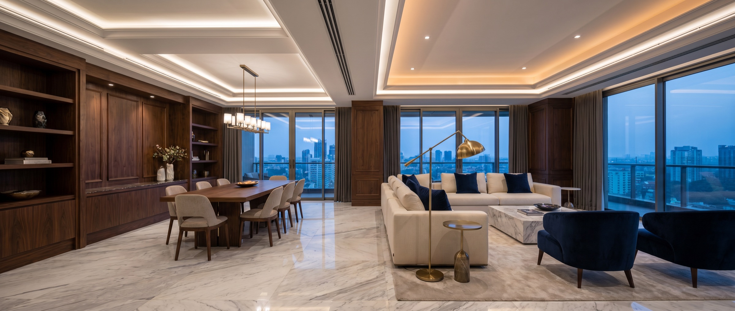 Refined interior fit-out with bespoke joinery and layered finishes by Platinum Buildex