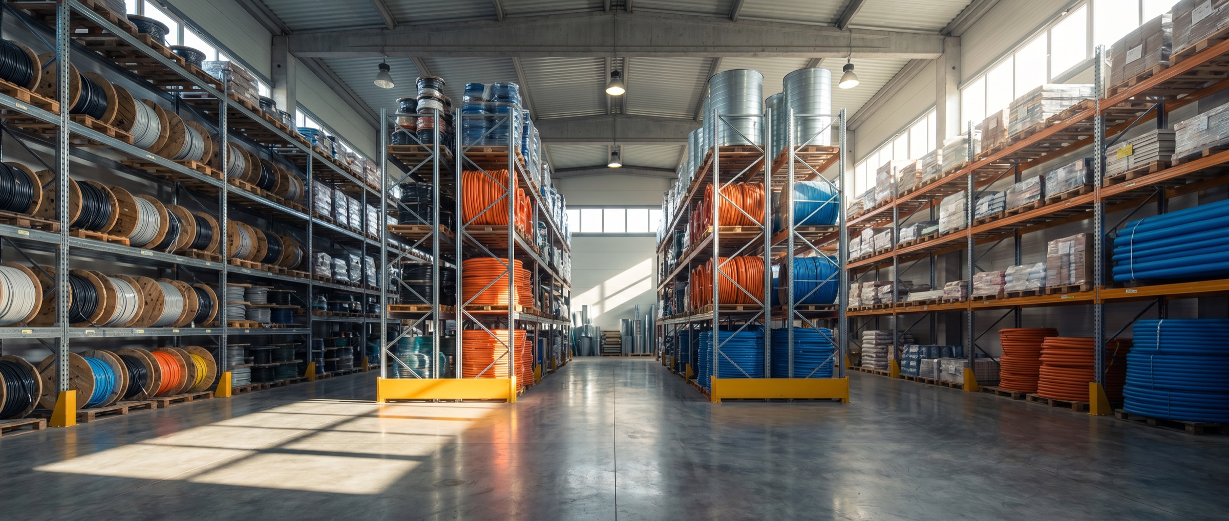 Construction materials staged for delivery by the Platinum Buildex trading division
